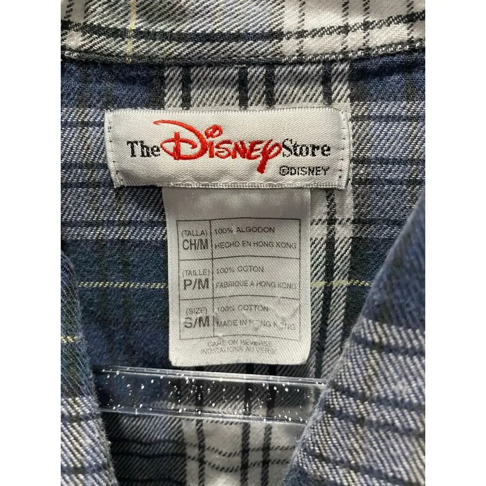 Vintage Disney Store Tigger Flannel Long Sleeve Mens Shirt Sz S/M y2k Grunge